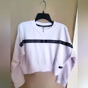Ladies cropped Calvin Klein Performance sweatshirt.